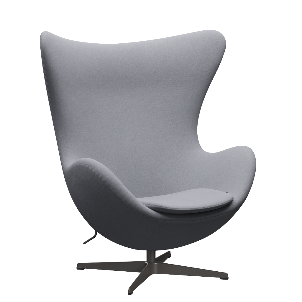 3316 Ægget loungestol, stel i warm graphite af Arne Jacobsen Christianshavn - 1170 Light Grey Uni - Jacobsen Plus