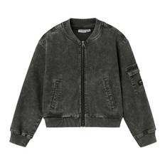 Name It Denim/Bomber Jacka - NkfLuna - Dark Grey Denim - Name It - 10 år (140) - Jeansjackor
