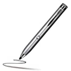 Navitech Broonel silver fin punkt digital aktiv stylus penna kompatibel med ASUS Vivobook 17 / ASUS Zenbook 17 / ASUS Studiobook s W700 17 tum