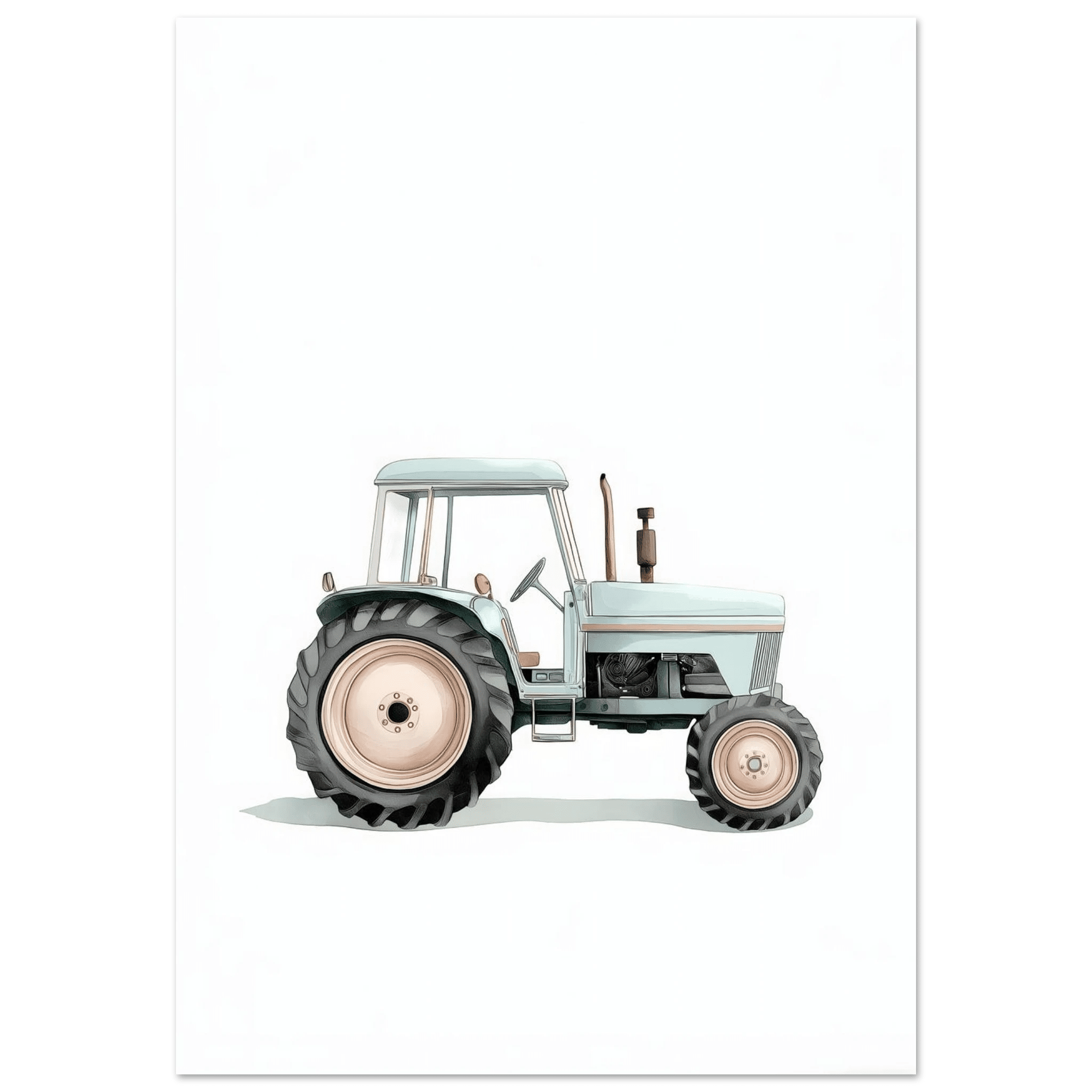 Grön traktor poster-70x100 cm / 28x40″ / Utan ram / -