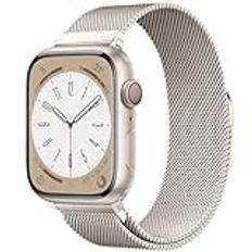 Original Milanese Loop Kompatibel med Apple Watch Armband 38mm 40mm 41mm 42mm 44mm 45mm 46mm 49mm, Magnetiskt Armband för Ultra 2/Ultra, SE, Serie 10 9 8 7 6 5 4 3 2 1, Kvinnor & Män iWatch Armband