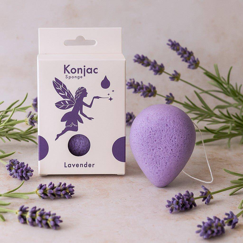 Konjac Sponge Lavender Teardrop For All Skin Types