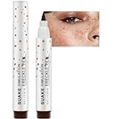 Natural Lifelike Freckle Pen, Easy to Color & Waterproof Freckle Makeup Pen, Soft and Long-lasting Freckles Pen for Effortless Sunkissed Makeup, Dark Brown