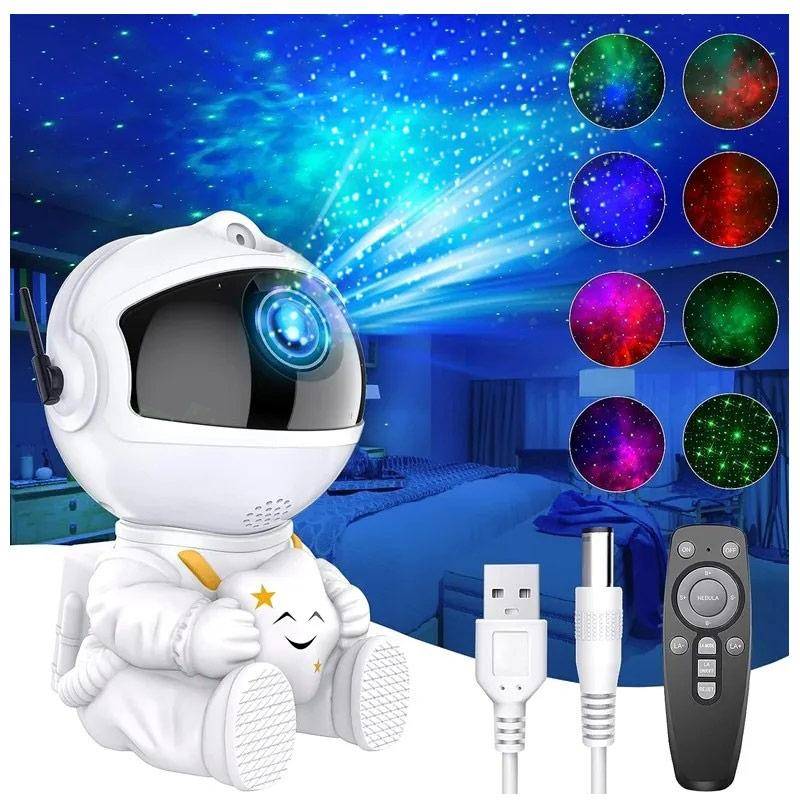 Universe Astronaut Night Projector Lamp White