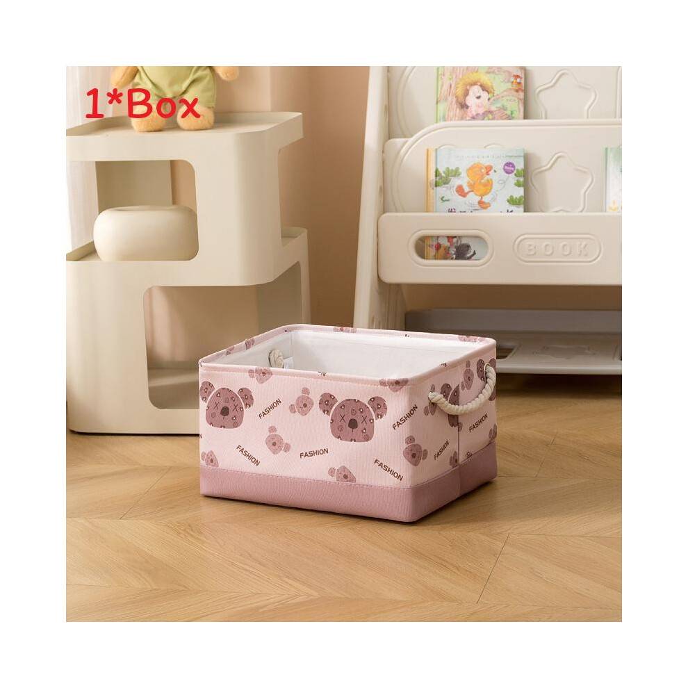 (Pink,30x40x22cm)Kids Room Organizer With Canvas Drawstring Toy Basket For Playroom Decor Storage