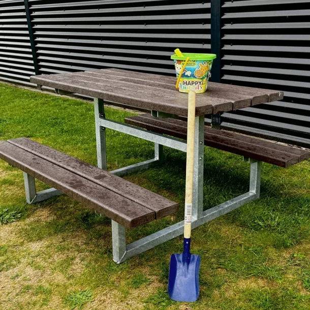 Bordbænkesæt Junior 120x107 cm Sort Genanvendt InGarden