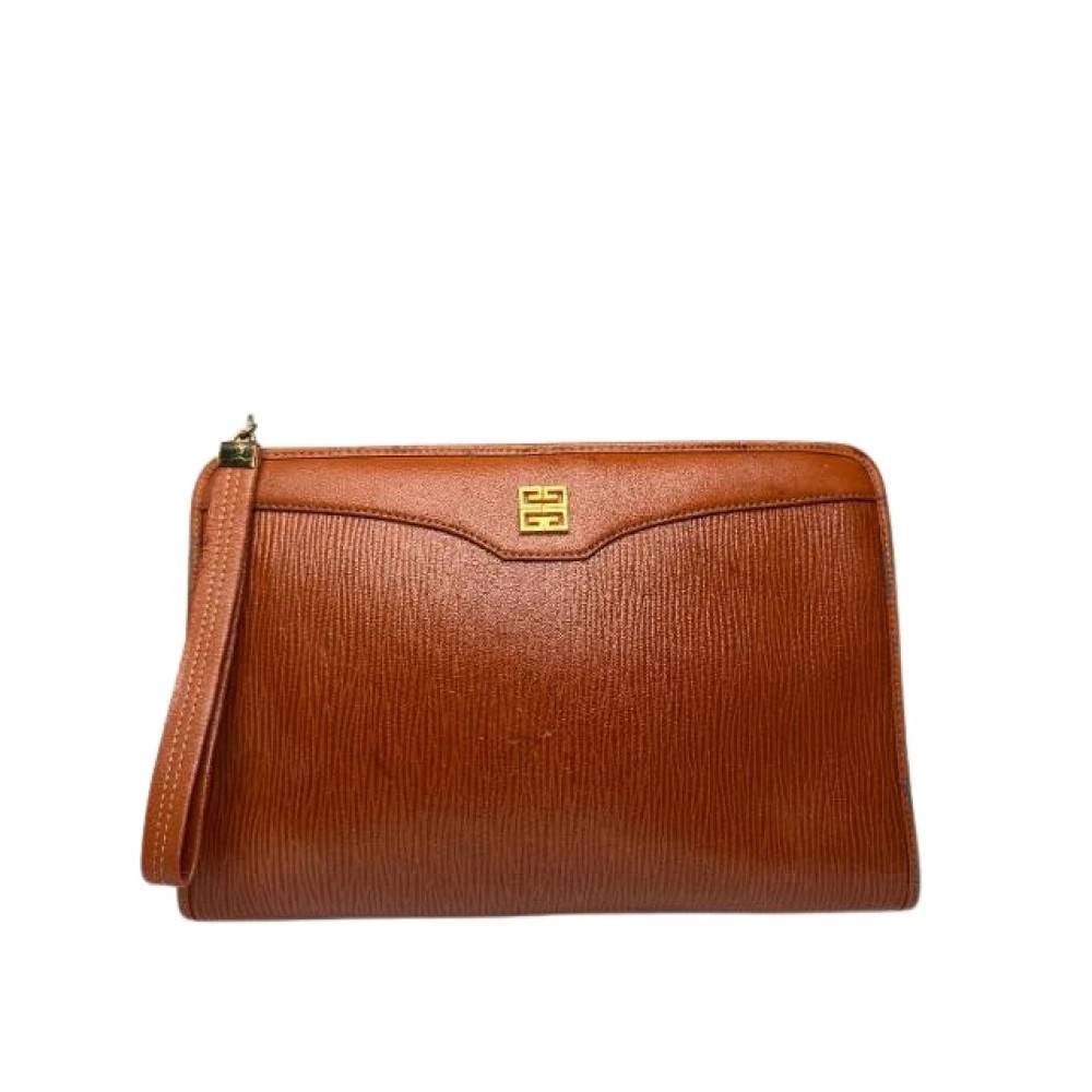 Givenchy Pre-owned Pre-owned Laeder clutches - Vintage - Dame - Orange - ONE SIZE - Tyl