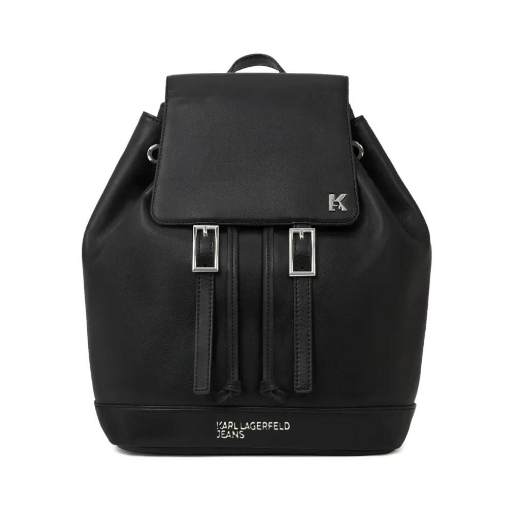 Karl Lagerfeld - Drawstring Flap Backpack Väskor - Dam - ONE Size - Polyester