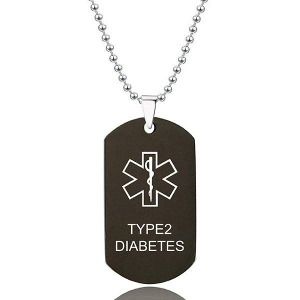 Love Words Jewellery - Halsband Medicinskt Diabetes Typ 2