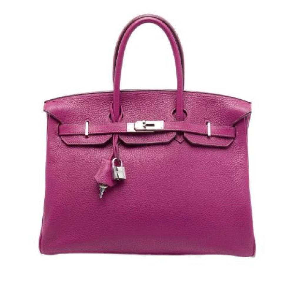 Hermès Vintage Pre-owned Birkin 35 - Vintage - Dame - Lilla - ONE SIZE - Læder