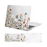 MOSISO Fodral kompatibelt med MacBook Air 13 tum 2022 2021 2020–2018 M1 A2337 A2179 A1932 Retina Display Touch ID, plast trädgårdsblommor hårt skal och tangentbordsskydd och displayskyddsfilm,
