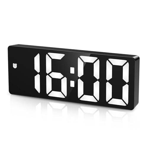 Ankilo Digital väckarklocka, LED-klocka, elektronisk bordsklocka med temperaturvisning, reseväckarklocka med justerbar ljusstyrka, 12/24h-visning, för hem, sovrum, kontor och barn