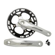 Lasco - Kranksæt - 46 tands - 170 mm - Sølv med sort disc