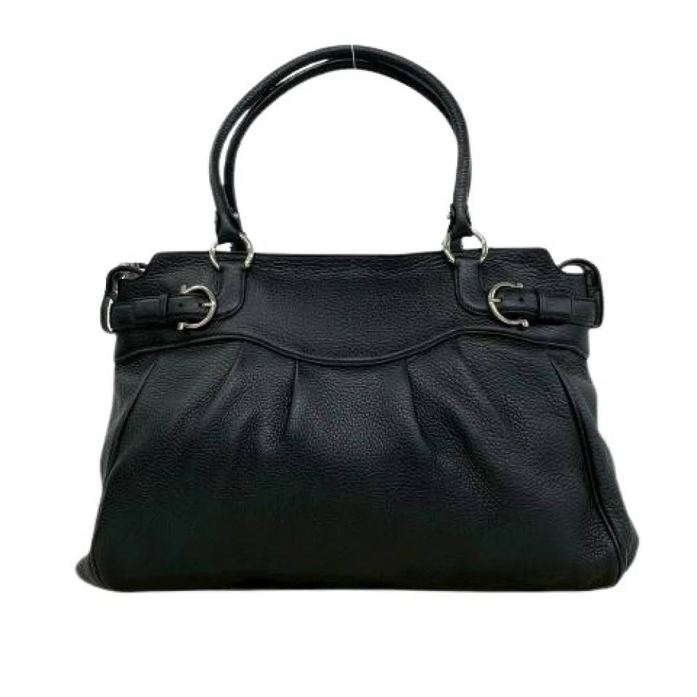 Salvatore Ferragamo Pre-owned Pre-owned Læder Tote Taske - Vintage - Dame - Sort - ONE SIZE - Læder
