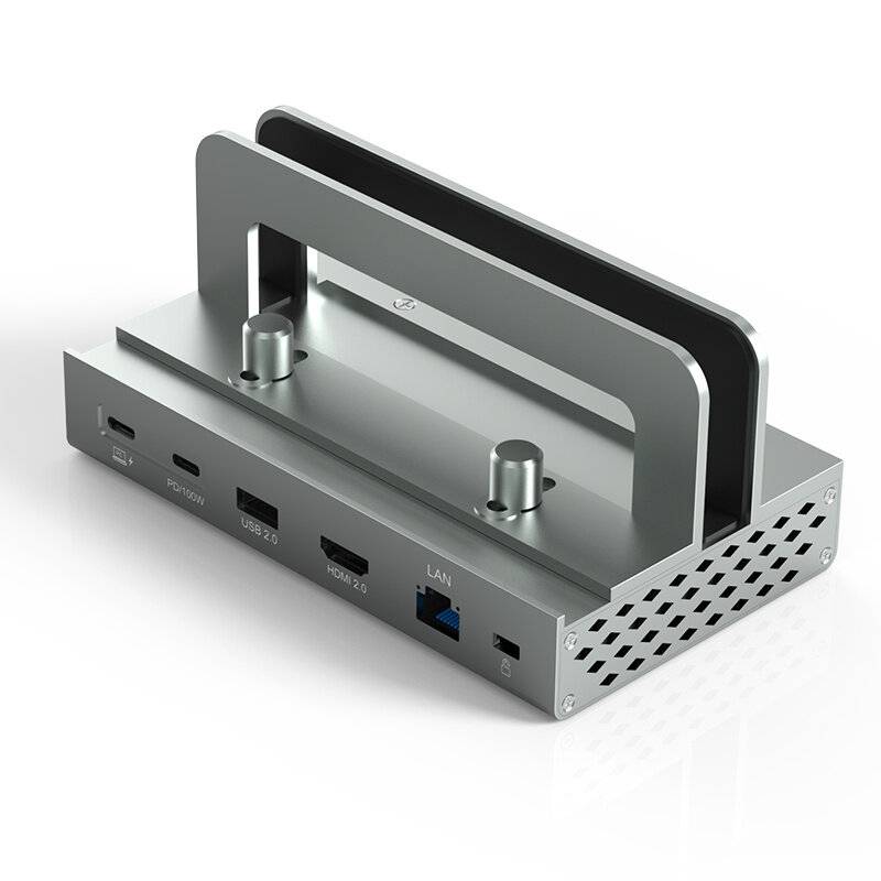 11-i-1 USB 3.0-hubb-dockningsstation USB-adapter med USB2.0 USB3.0*2 USB-C*3 HDMI 2.0 RJ45 SD/TF-kortläsarslot 3,5 mm lj