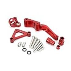 Motorcykel Titanium Linjal För Ducati Monster 795 796 696 2008-2021 2022 2023 Styrdämpare Stabilisator Modifierad Monteringsfäste Stödsatssats(Bracket red)