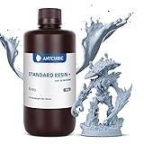 ANYCUBIC Standard Resin Plus, 3D Printer Resin, 405 nm LCD SLA Rapid UV Snabbhärdande Harts med Hög Precision för LCD/DLP/SLA 3D-Skrivare Grå 1000G