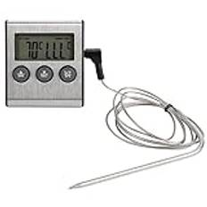 Uadme digital kötttermometer, BBQ-termometer, kött-livsmedel-koksond termometer med timer-temperaturmätverktyg