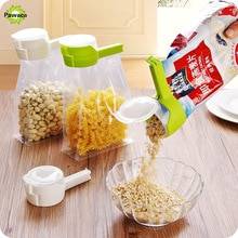 1 st hushållsmat snacks förvaring tätning försegling hällpåse clips sealer klämma matpåse klämma köksredskap hemmat stäng klämma tätning - Röd