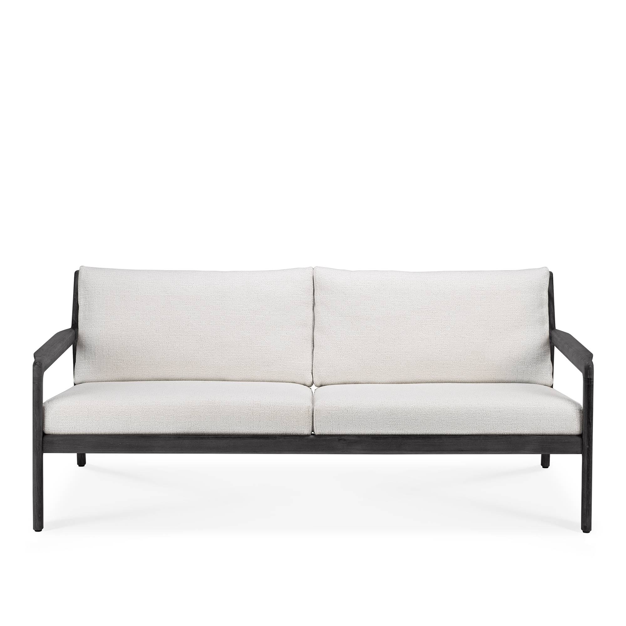 Ethnicraft - Jack Outdoor Sofa - Teak Black/Off White - 2 Seater - Udendørs sofaer - Træ/Skum/Plast