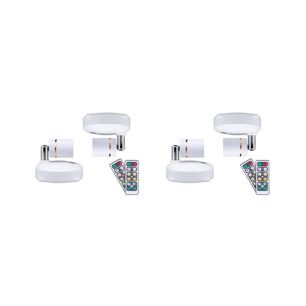 Wireless Spot Lights Battery Operated Accent Lights Indoor Dimmable LED Spotlight Anywhere Rotatable Wall Light(4 Pack)