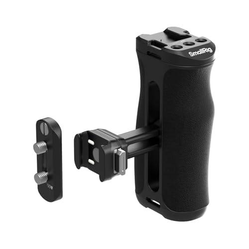 SMALLRIG HawkLock H21Quick Release Side Handle - 5951 | Camera Cage Handle with NATO RAil, for Left or Right Hand, 43mm/1.7in Up and Down Adjustable, 10kg Load, Built-in Cold Shoe