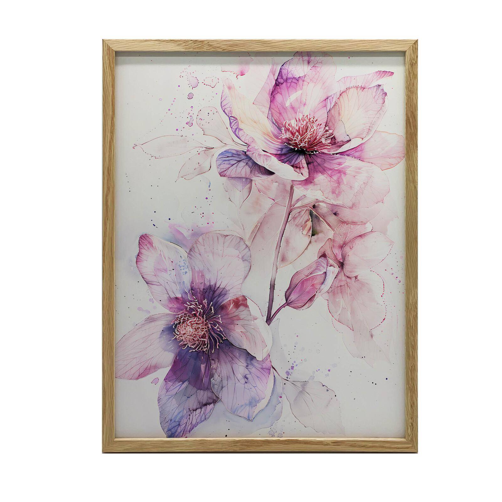 Blommigt Porträtt av Våren Blommigt Porträtt av Våren, 50X70 Cm, Ram av Ljust Ekträ, Matt Papper 230 Gsm 54