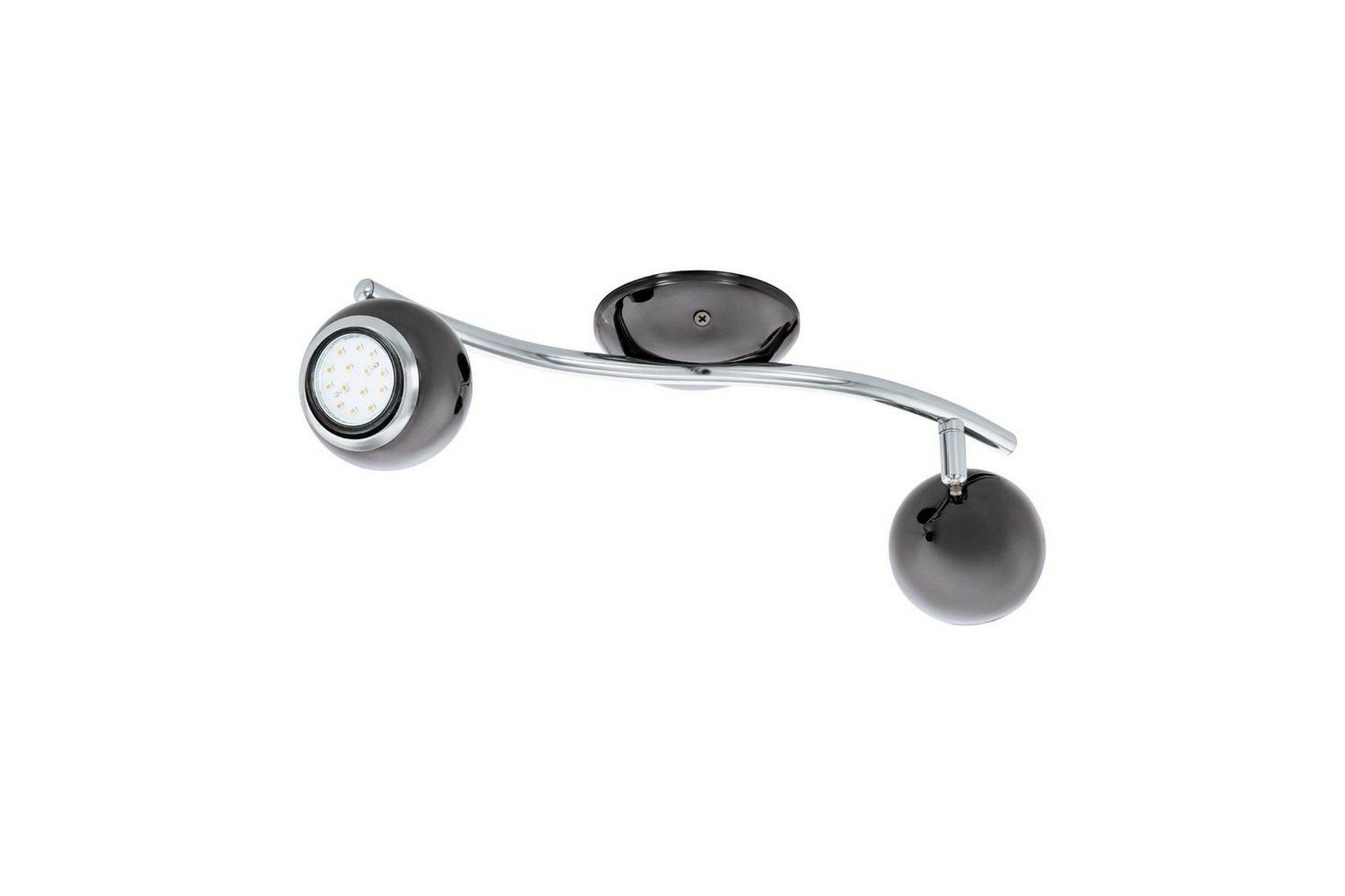 Eglo Spotlight Bimeda med 2 Lampor Nickel-Nero, Krom - Svart/Krom LED-spotlight Svart,Krom