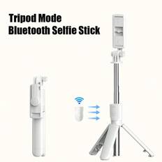 Hopfällbar mini-selfiepinne med Bluetooth, förlängd anti-skaklamp, mobiltelefonstativ, integrerad teleskopisk stativ, selfiepinne - Vitt (Multi-size)