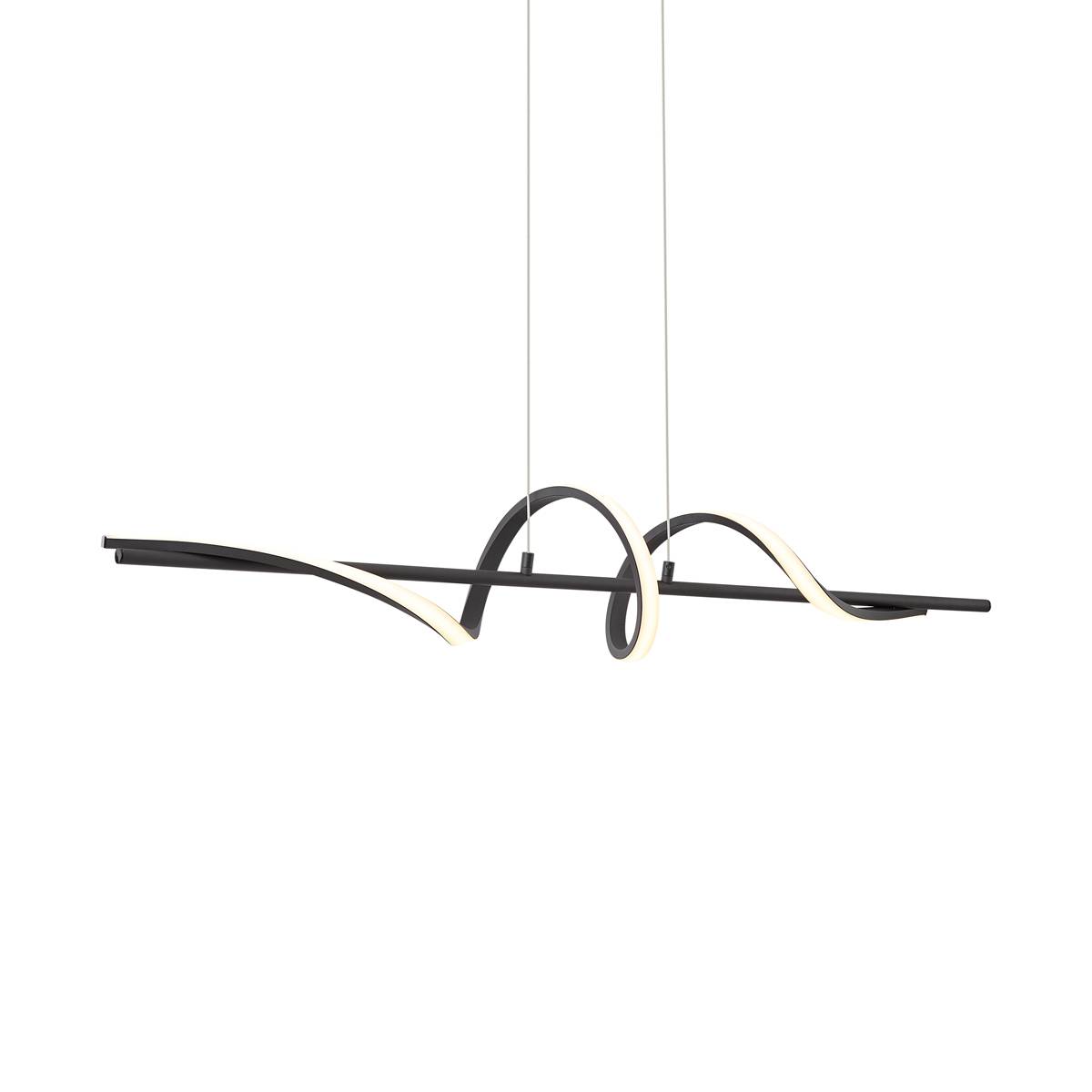 Design Pendellampe Sort 110cm Inkl. LED 3-Trins Dæmpbar - Wokkel