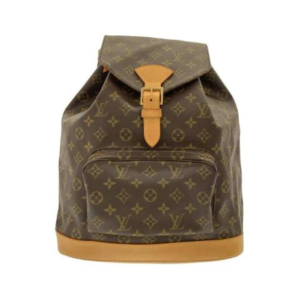 Louis Vuitton Vintage Pre-owned Monogram Montsouris Rygsæk - Vintage - Dame - Brun - ONE SIZE - Uld