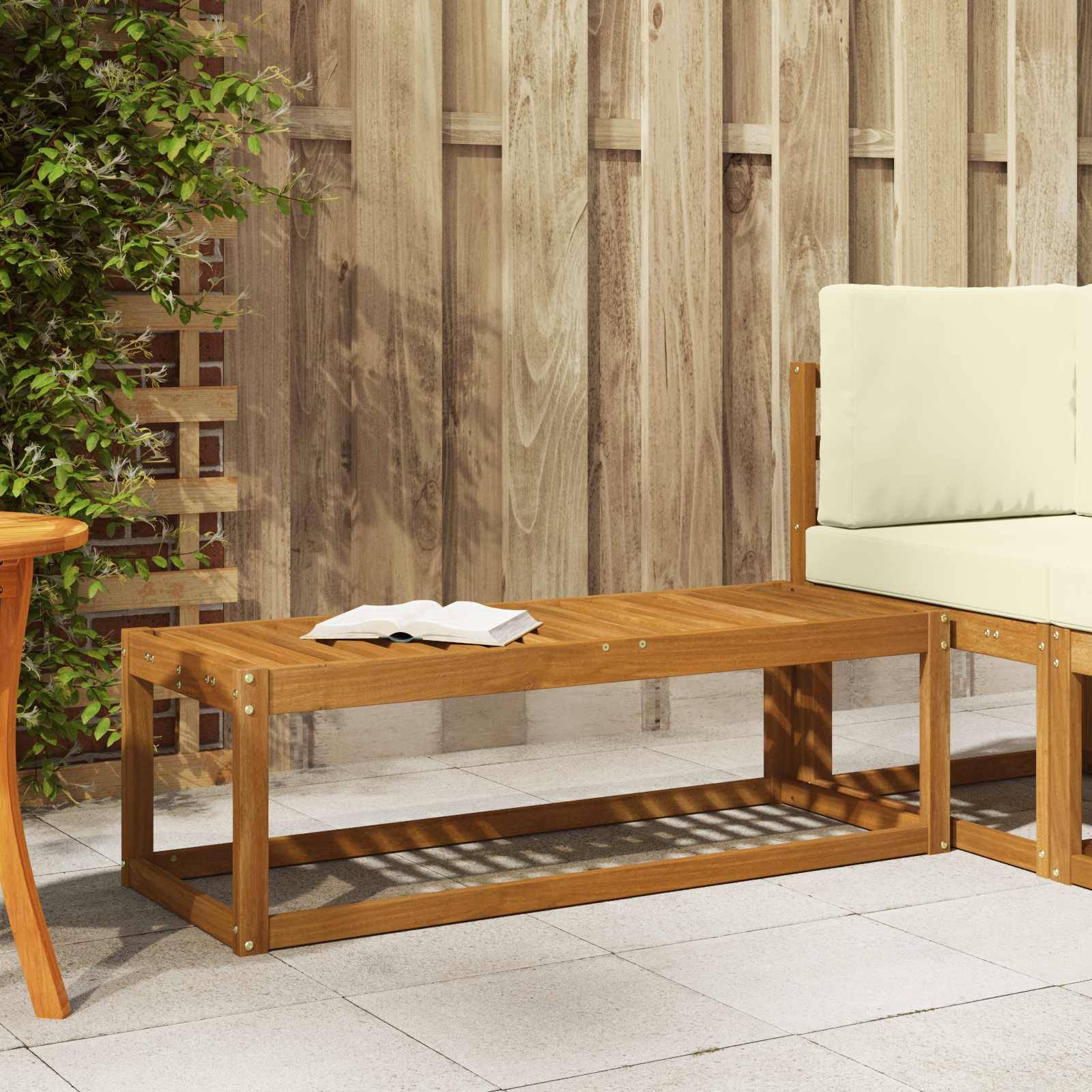 vidaXL Udendørs Skammel Bænk Naturfarvet 115 x 43 x 37 cm