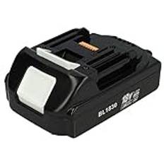 vhbw batteri kompatibel med Makita DUR184LZ, DUR187, DUR181Z, DUR182URME, DUR182UZ, DUR184LRT elverktyg (1 500 mAh, Li-Ion, 18 V)