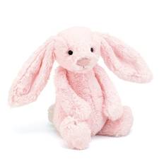 Jellycat Bashful Kanin, lyserød, mellem 31 cm