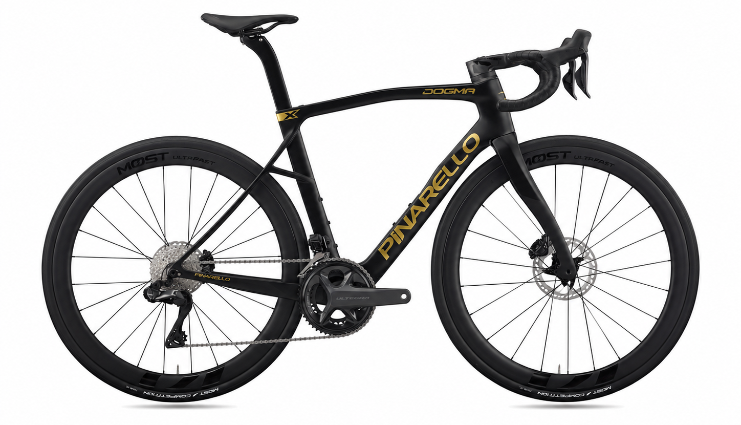 Pinarello Dogma X 2026 - Shimano Ultegra Di2 2x12sp - MOST Ultrafast 40 DB - 008 / 55 / H122-BLACK GOLD MATT