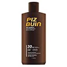 Piz Buin Allergy Sun Sensitive Skin Lotion LSF 30, schnell einziehende Allergiker Sonnencreme mit Schutzkomplex gegen Hautirritationen (1 x 200 ml)