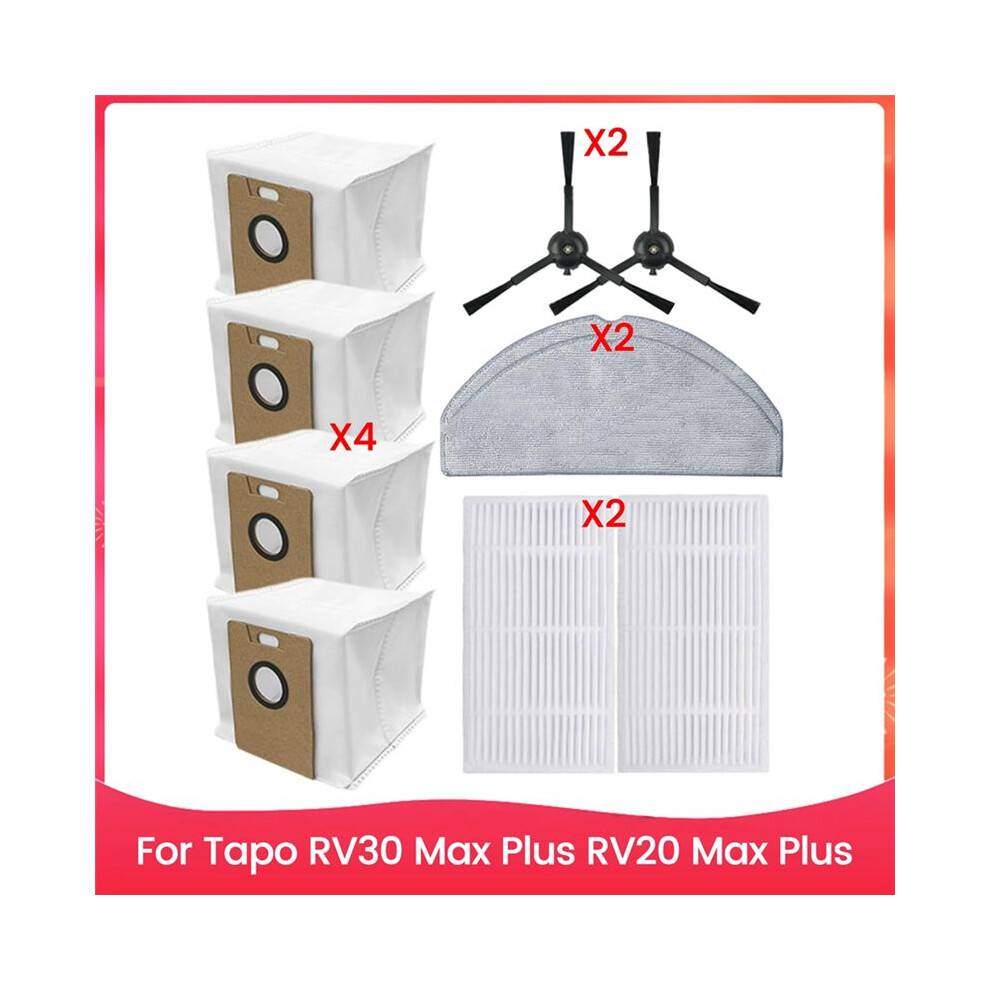 For Tapo RV30 Max RV20 Max Replacement Side Brush Hepa Filter Mop Cloth Dust Bags