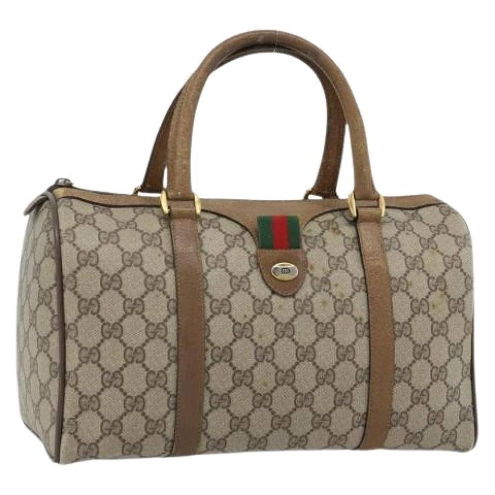 Gucci Vintage Pre-owned Laeder gucci-tasker - Vintage - Dame - Beige - ONE SIZE -