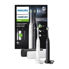 Philips Sonicare Series 5300 elektrisk tandbørste dobbeltpakke, sort/hvid ➞ På lager - klar til levering