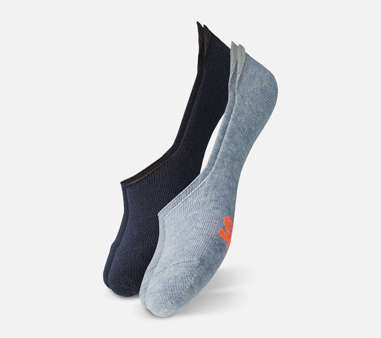 Skechers, Footies 2 par, 31-34, Barn & Ungdom - SK44006FOG (31-34)