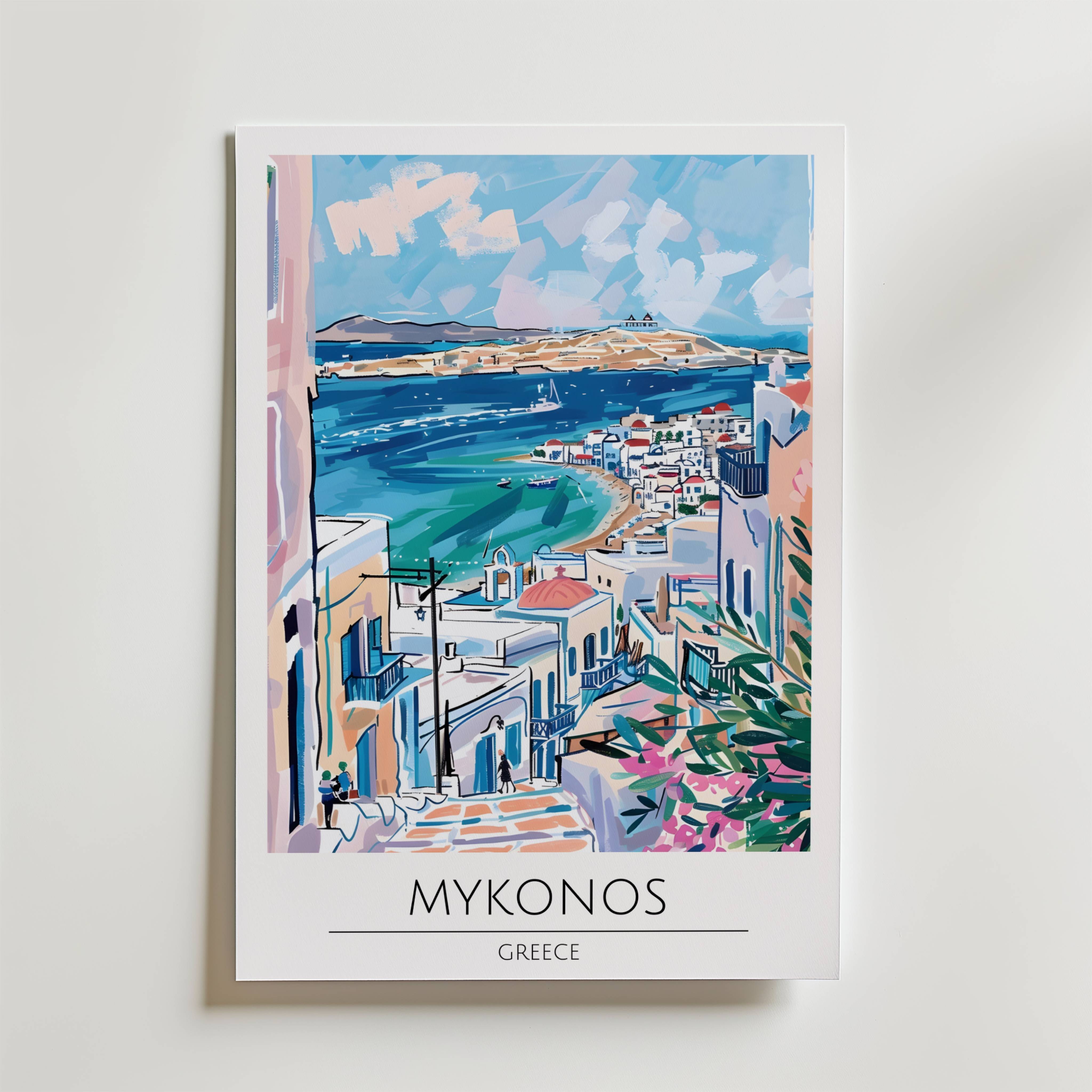 Mykonos Aegean View Poster - Fine Art Poster 70x100 cm