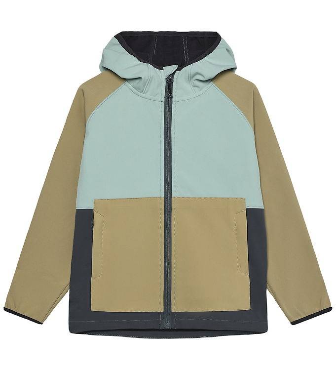 Color Kids Softshelljakke m. Fleece - Colorblock - Ether - Color Kids - 4 år (104) - Softshell