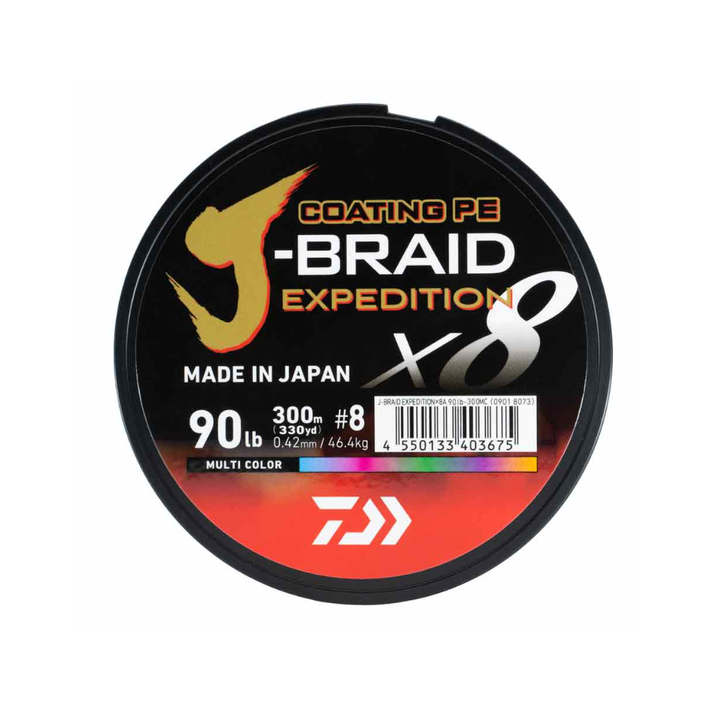 Daiwa J-Braid Expedition Multicolor Bulk 3000m (Størrelse: 0.28).
