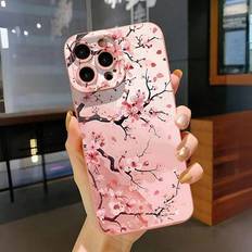 1 st rosa grenmönster telefonskal, personligt moderiktigt heltäckande skyddande skal, lämplig för iPhone 16 Pro Max/IPhone 15 Pro/IPhone 14/IPhone 13/ (Multi-size)