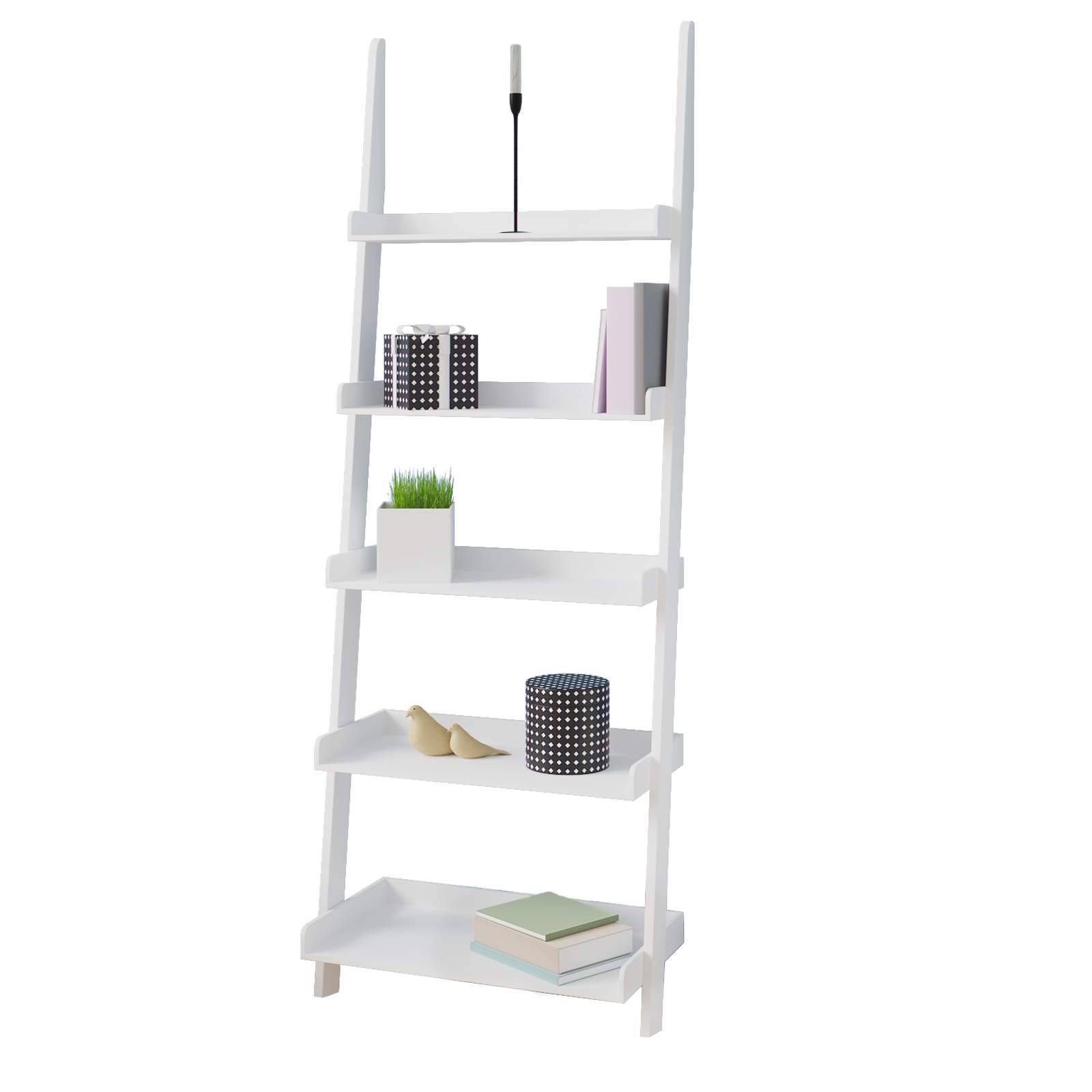 Stigehylde 5-lags, 180 cm, MDF-træ, hvid