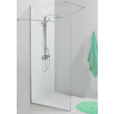 Balneo Trend brusevæg - Høj model - 220 cm - Nanobehandlet Frostet Glas 65 cm