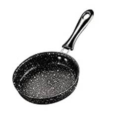 Enda äggstekning, Mini Stekpanna ägg Stekpanna Bärbar Anti Stick Maifan Sten Liten ägg Stekpanna Minipanna med Handtag för Kök