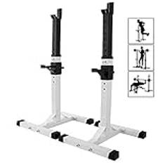 Squat Rack Squat Rack Adjustable Bench Press Stands, Multi-Function Barbell Rack, Home Gym Weight Lifting Fitness Equipment, Max Load 260KG