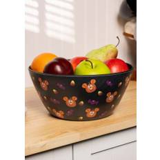 Disney Mickey Tossed Pumpkin Black Bamboo Salad Bowl