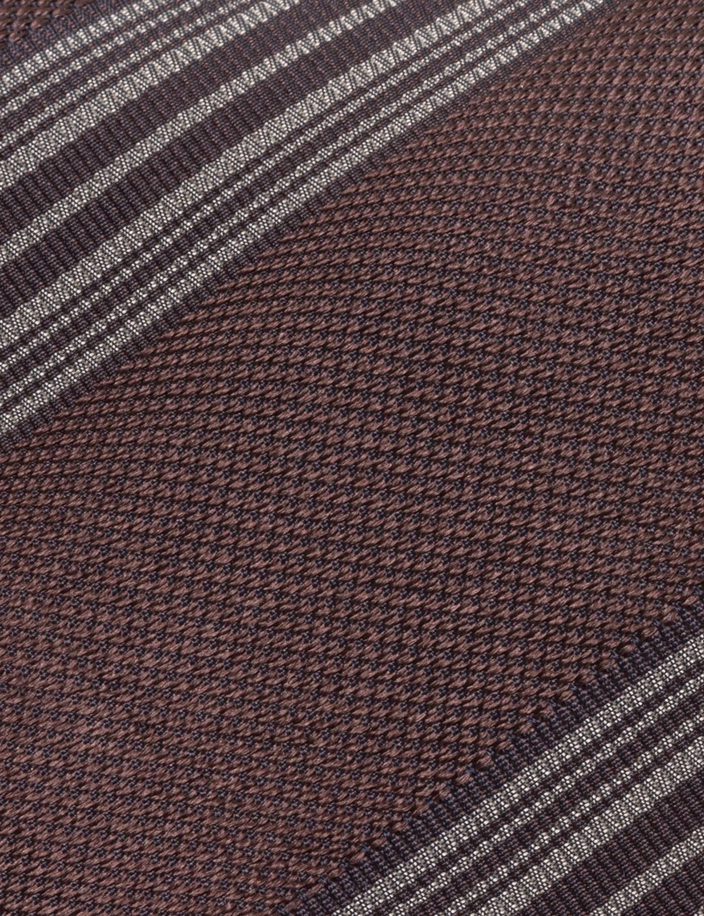 Hawes & Curtis Brown Reverse Stripe 1913 Tie Size: One Size